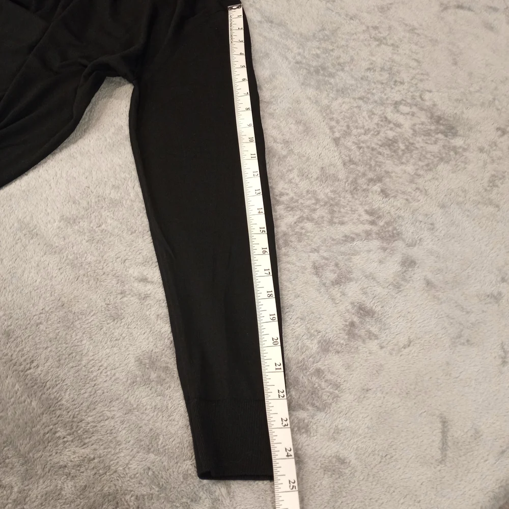 PRADA Women's navy wool long sleeve V-neck classic sweater IT48 small - Picture 6 of 16